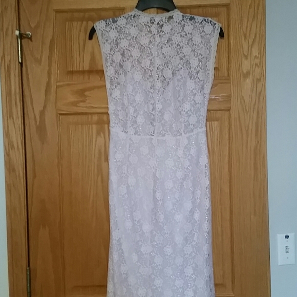 Dusty lilac purple lace dress size S - Picture 4 of 6